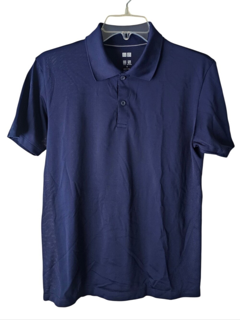 Uniqlo Men's Dry-Ex Blue Polo Shirt